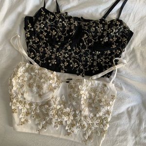 NWOT Black/ White Crop Top Bundle